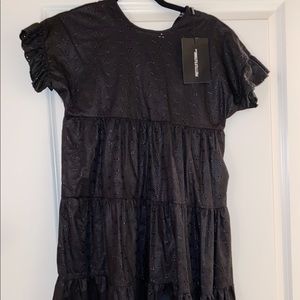 Black Pretty Little Thing Eyelet Lace Dress